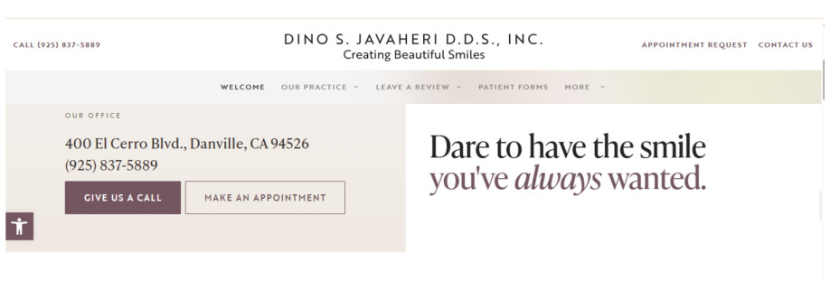 Dino S Javaheri DDS Danville Dentist Cover Image